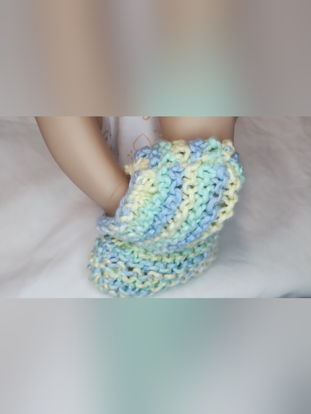Hand-Knit Baby Booties - Picture 4 of 4